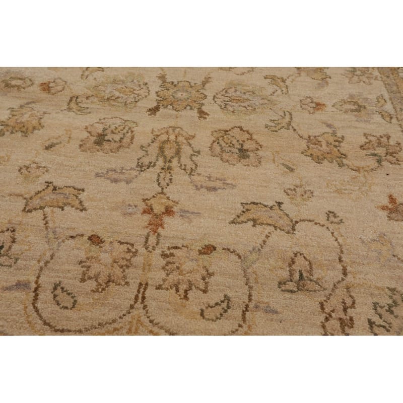 Hand Knotted Agra Beige Tan 100% Wool Traditional Oriental Area Rug - 3' x 5' 1''