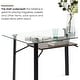 preview thumbnail 6 of 7, Mcombo Glass Dining Table Modern Rectangular Kitchen Table
