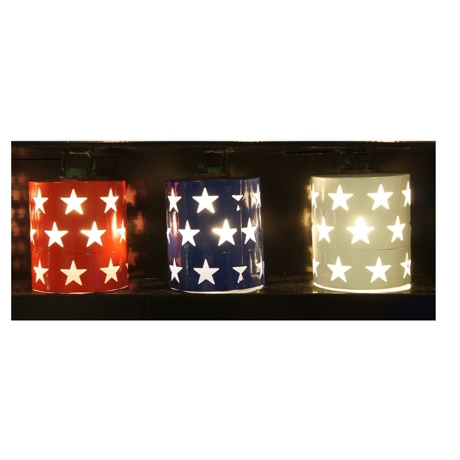 Shop Sienna 714g6111 Patriotic Lantern Christmas Decoration Red White Blue Metal Red White Blue Overstock 23582671