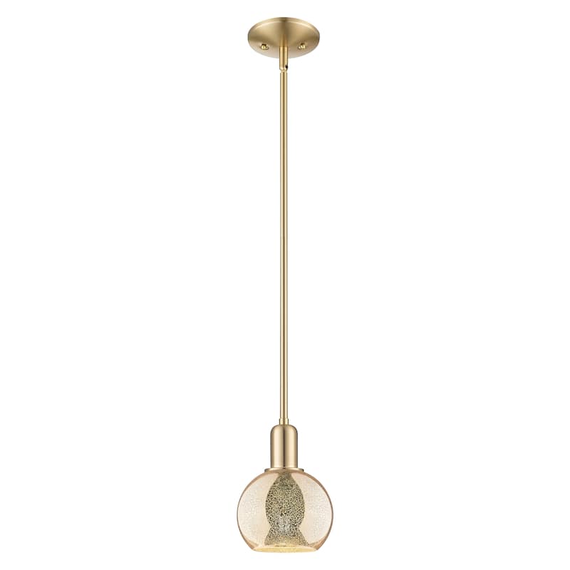 Innovations Lighting Endless Possibilities Arcadia - Athens - 1 Light 6" Stem Hung Mini Pendant - Mercury/Champagne Bronze