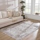 preview thumbnail 48 of 118, Hauteloom Manhattan Machine Washable Oriental Persian Medallion Vintage Distressed Area Rug 5'3" x 7' - Blue, Brown, Tan, Off White, Cream