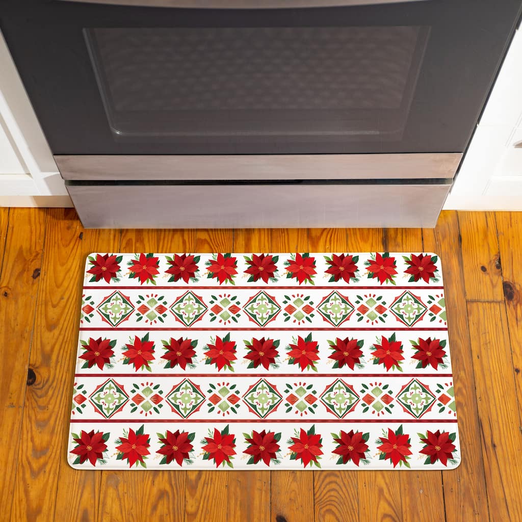 Flower with Leaf Anti-Fatigue Door Mat - 30" x 18"
