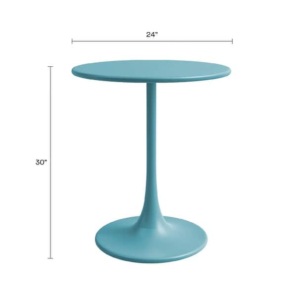 dimension image slide 5 of 7, Kurv 24" Bistro Table, Weather Resistant, Indoor/Outdoor