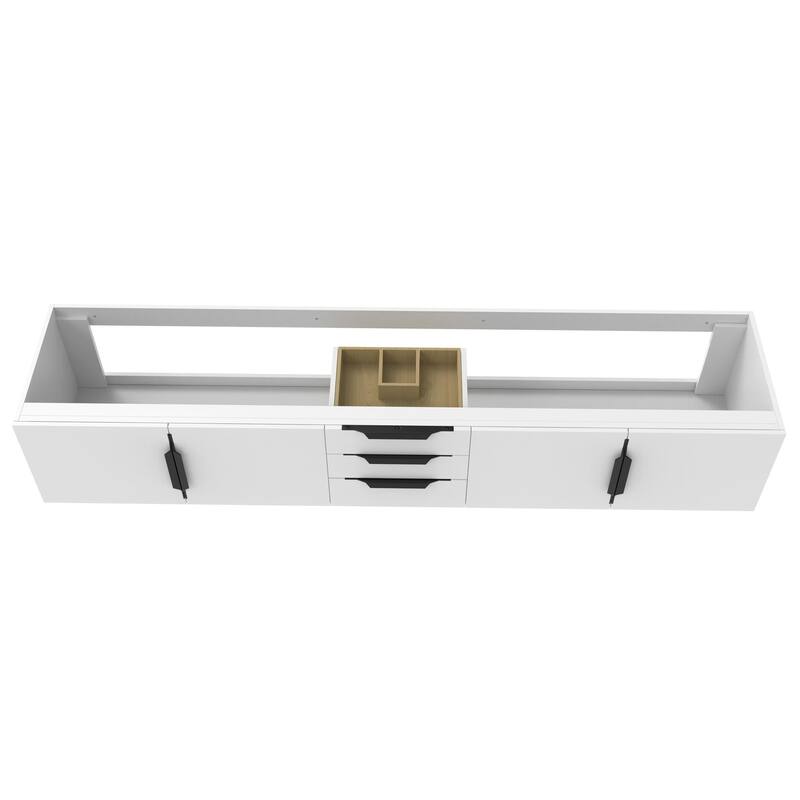 Alpine 84" Wall Mounted Bathroom Vanity (Base Only)
