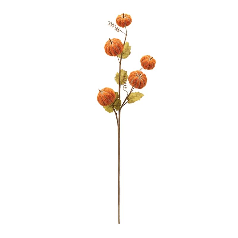 Plush Pumpkin Fall Artificial Spray - 30.5" - Set of 2