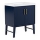 preview thumbnail 16 of 35, Spring Mill Cabinets 30" Darya Bathroom Vanity With 2-Doors, 1 Drawer, and White Sink Top