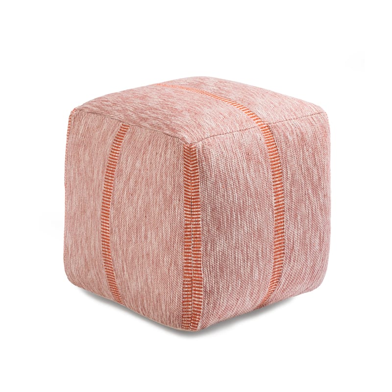 Jani 20-inch Ottoman Pouf - Handcrafted Handmade Ottoman for Seating, Footrest, Home Decor for Living Room, Bedroom