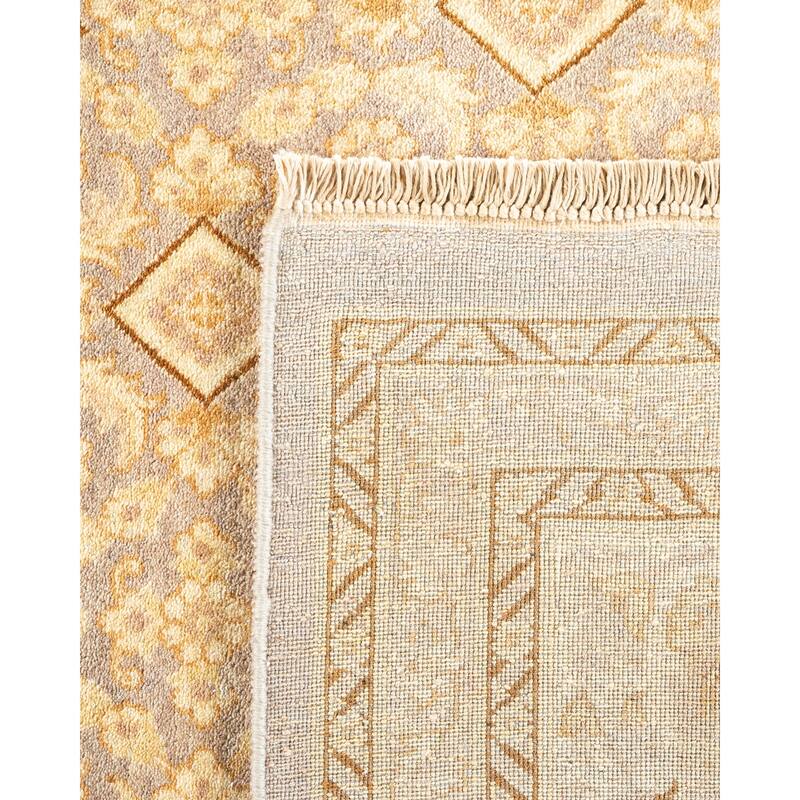 Overton Hand Knotted Wool Vintage Inspired Traditional Mogul Ivory Area Rug - 8 x 10