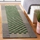 preview thumbnail 15 of 33, SAFAVIEH Handmade Genre Gunbritt Checkered Wool Rug 2'3" x 8' Runner - Grey/Green - Runner