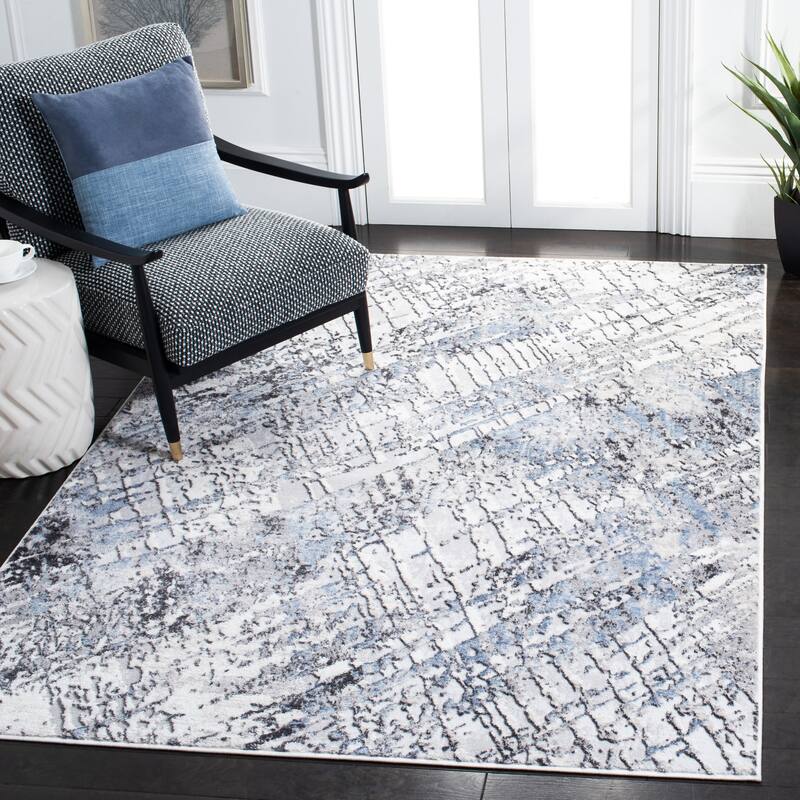 SAFAVIEH Amelia Svava Modern Abstract Rug - 9' x 12' - Ivory/Grey