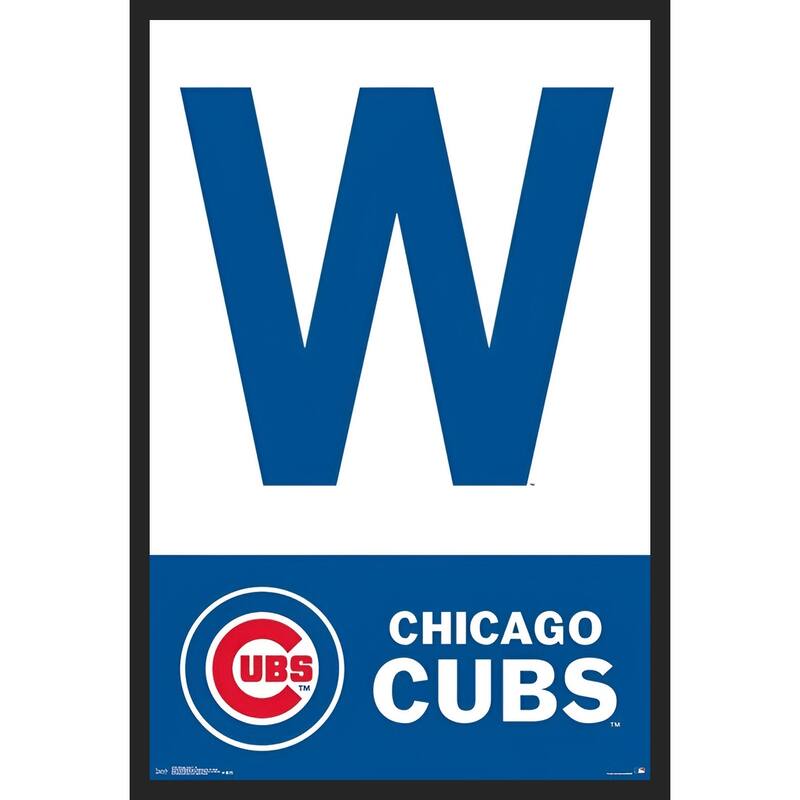 Chicago Cubs - W Framed Art Poster - 24 x 36 Inch