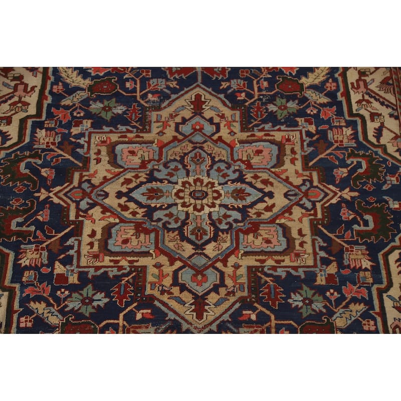 Tabriz Persian Antique Area Rug Hand-Knotted Wool Carpet - 8'1"x 10'10"