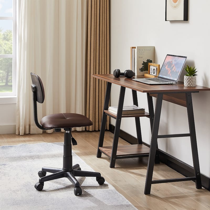 Simple Desk Chair, Morden Adjustable Height Office Chair Desk Chair without Arm