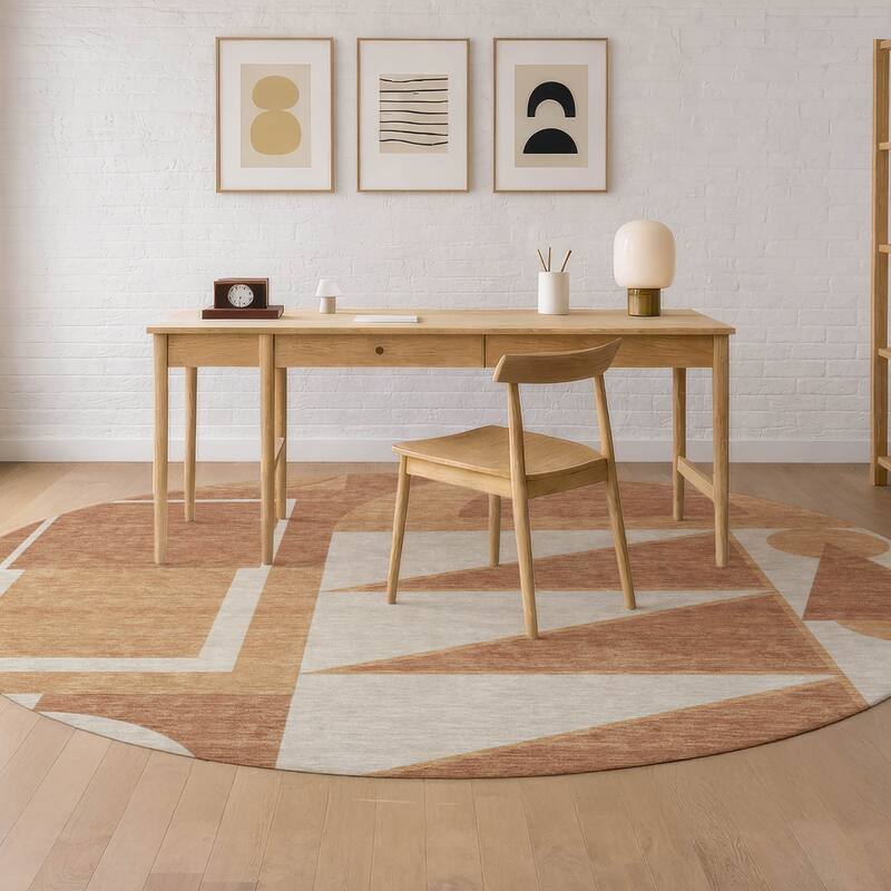 Machine Washable Indoor/ Outdoor Modern Crowley Chantille Rug