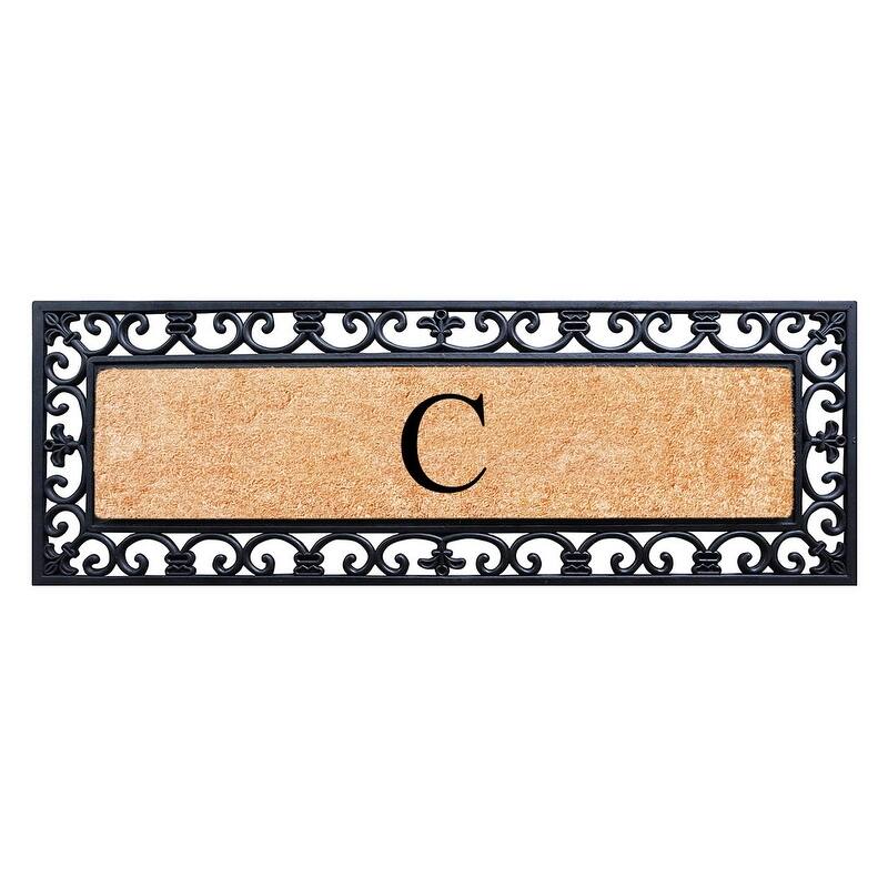 A1HC Exclusive Hand Crafted Myla Monogrammed Entry Doormat, 18" x 48" - C