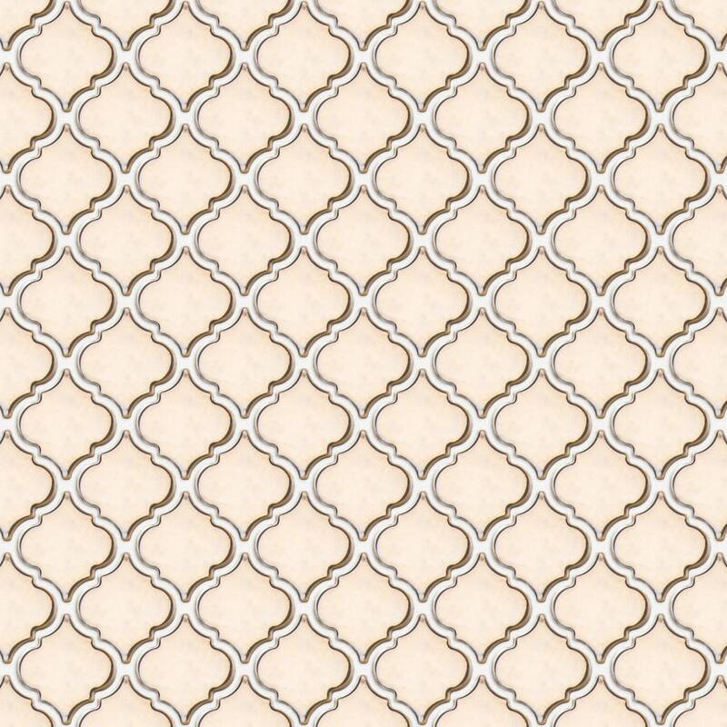 Merola Tile Hudson Tangier Gold 12-3/8" x 12-3/8" Porcelain Mosaic Floor and Wall Tile