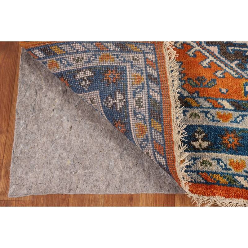 Geometric Heriz Serapi Oriental Foyer Rug Hand-Knotted Wool Carpet - 3'11"x 5'10"