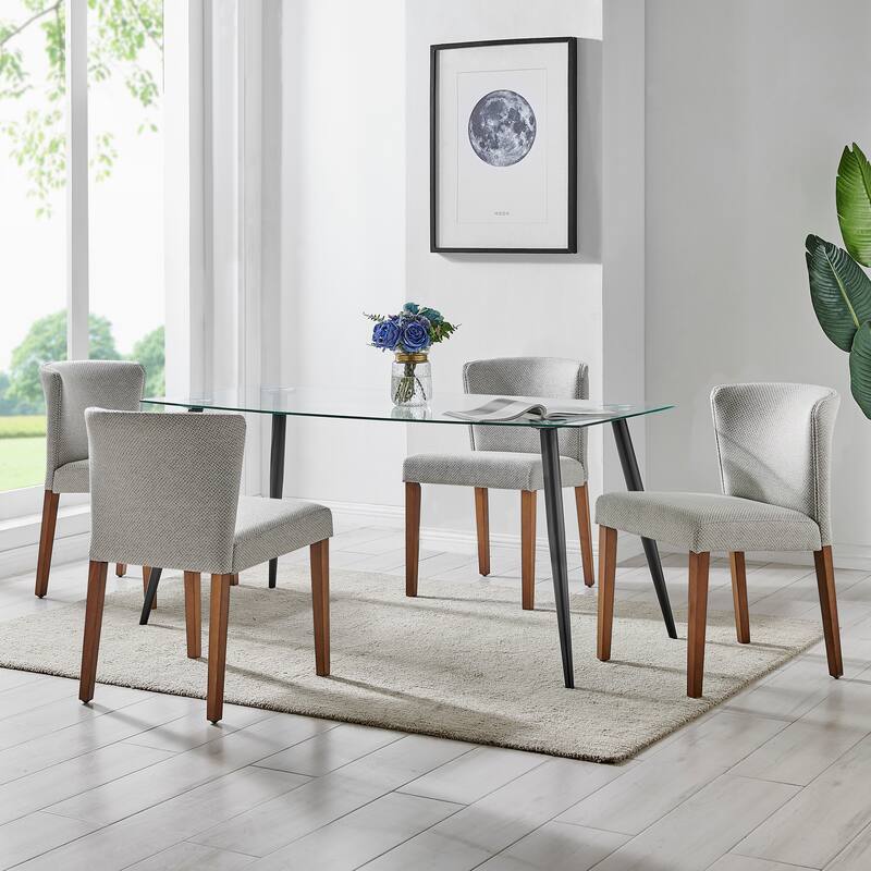 NPD Furniture Albie KD Fabric Dining Side Chair (Set of 2)