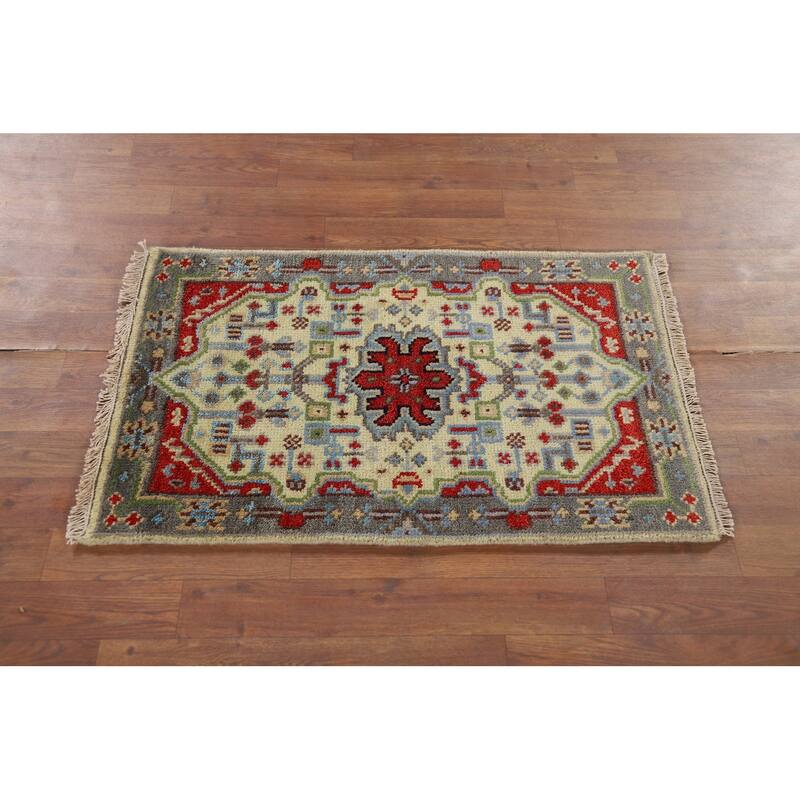 Kazak Indian Accent Rug Handmade Wool Carpet - 2'0" x 3'0"