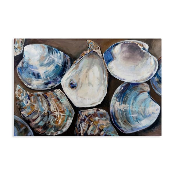 Left Less Varied Stupell Varied Seashell Shucks Canvas Wall Art Design By Jeanette ...