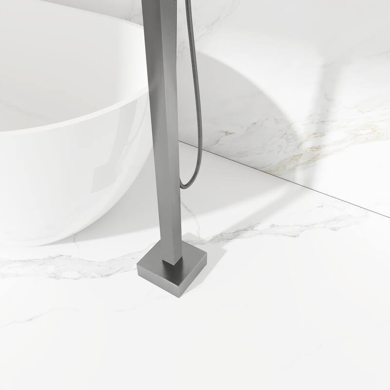 Freestanding Tub Shower Claw Foot Faucet with Handheld Spout - 10"37"