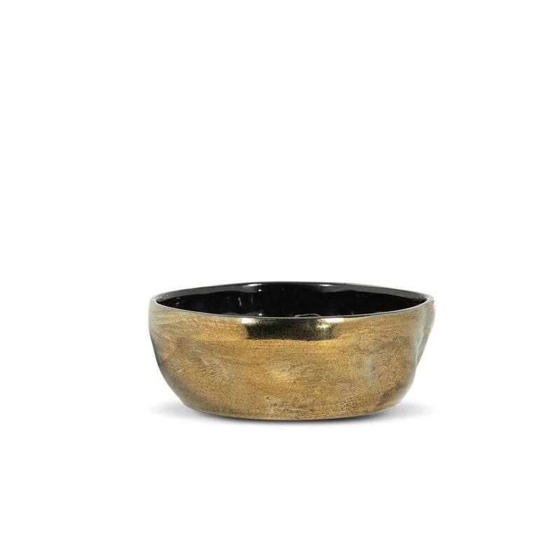 Set of 2 Dented Bowl Lg Platinum - Platinum