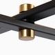 preview thumbnail 7 of 7, Leno Modern Black Gold 3-Light Geometric Chandelier Semi-Flush Mount Ceiling Light Fixture
