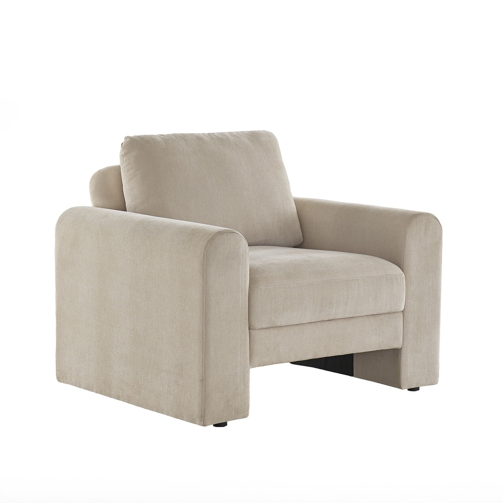 Platt Rounded Arm Chenille Upholstery Accent Chair by iNSPIRE Q Modern