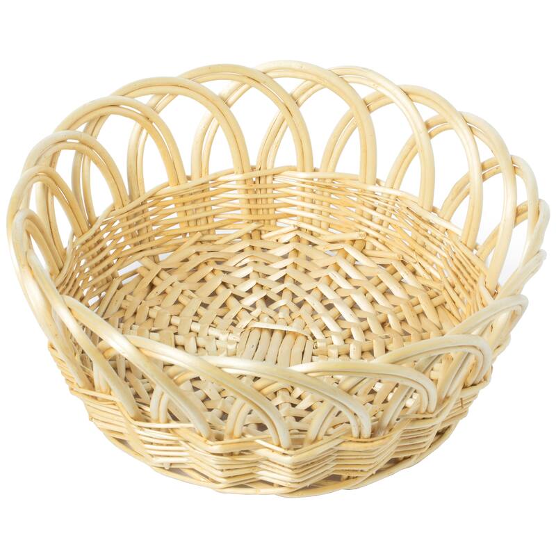 Decorative Round Fruit Bowl Bread Basket Serving Tray