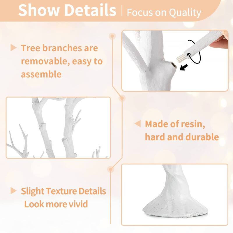 White Christmas Tree Branch Artificial 3.44 feet Tall Manzanita Tree