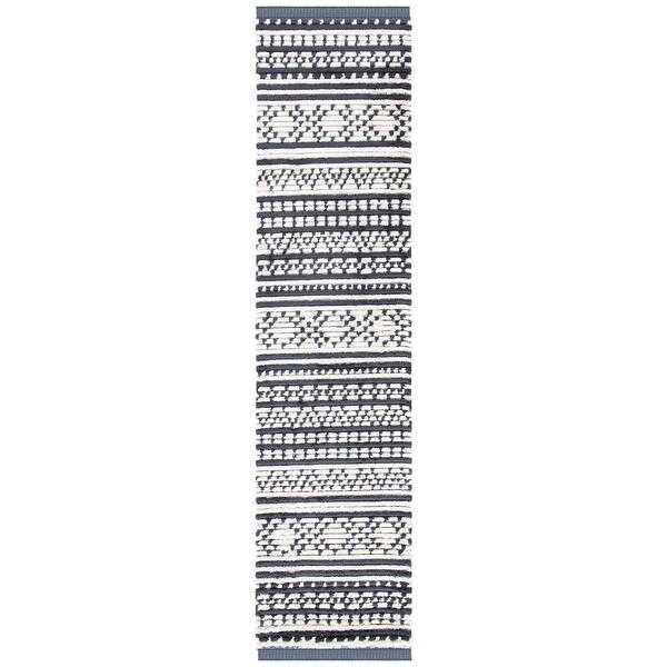 Black Safavieh Burko Collection BUR226A Moroccan Boho Fringe Runner 2'2 x 9' Ivory Black Safavieh Burko Collection BUR226A Moroccan Boho Fringe Runner 2'2 x 9' Ivory