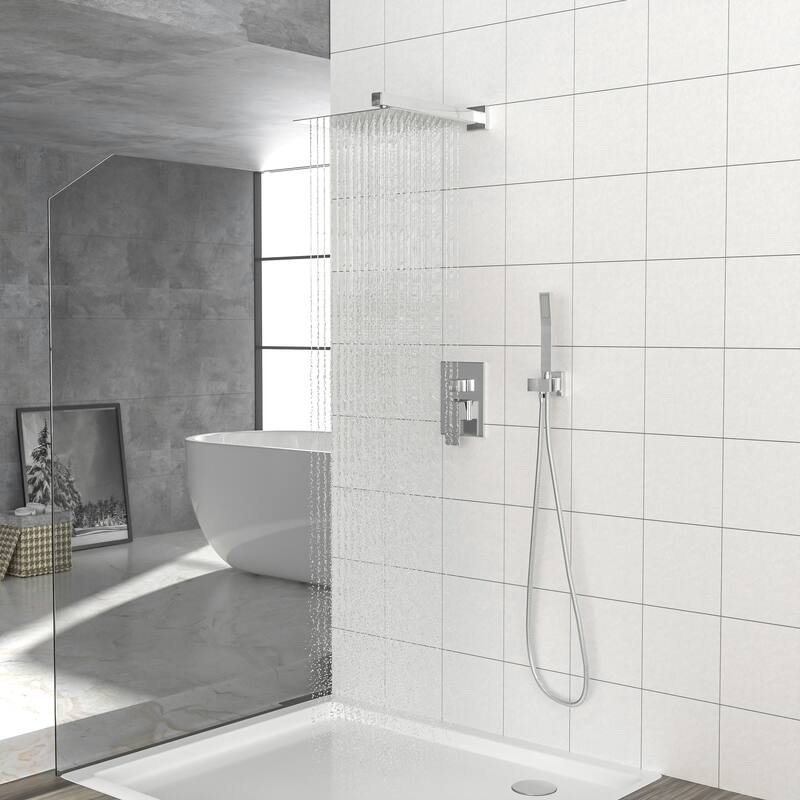 Topcraft 10-Inch Wall Mounted Square Shower System with Rough-in Valve - 10*10