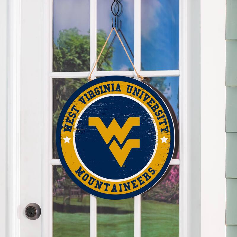West Virginia University Wooden Door Decor Wall Sign - Multi-Color