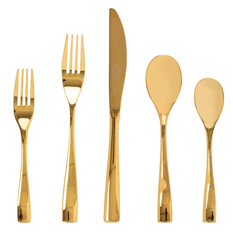 Gibson Home Holland Road 20 Piece Gold Stainless Steel Flatware Set - Gold - Service for 4