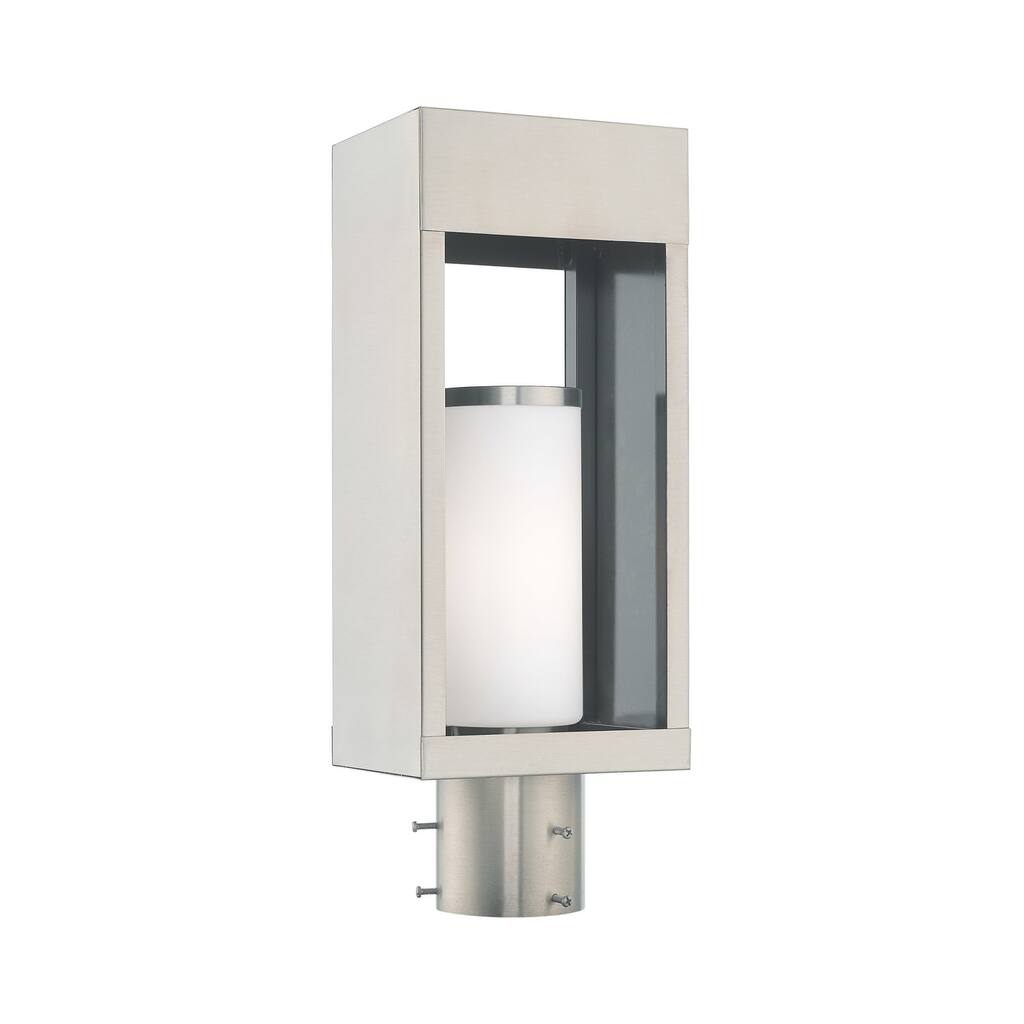 Livex Lighting Bleecker Single Light 17" Tall Outdoor Single Head Post
