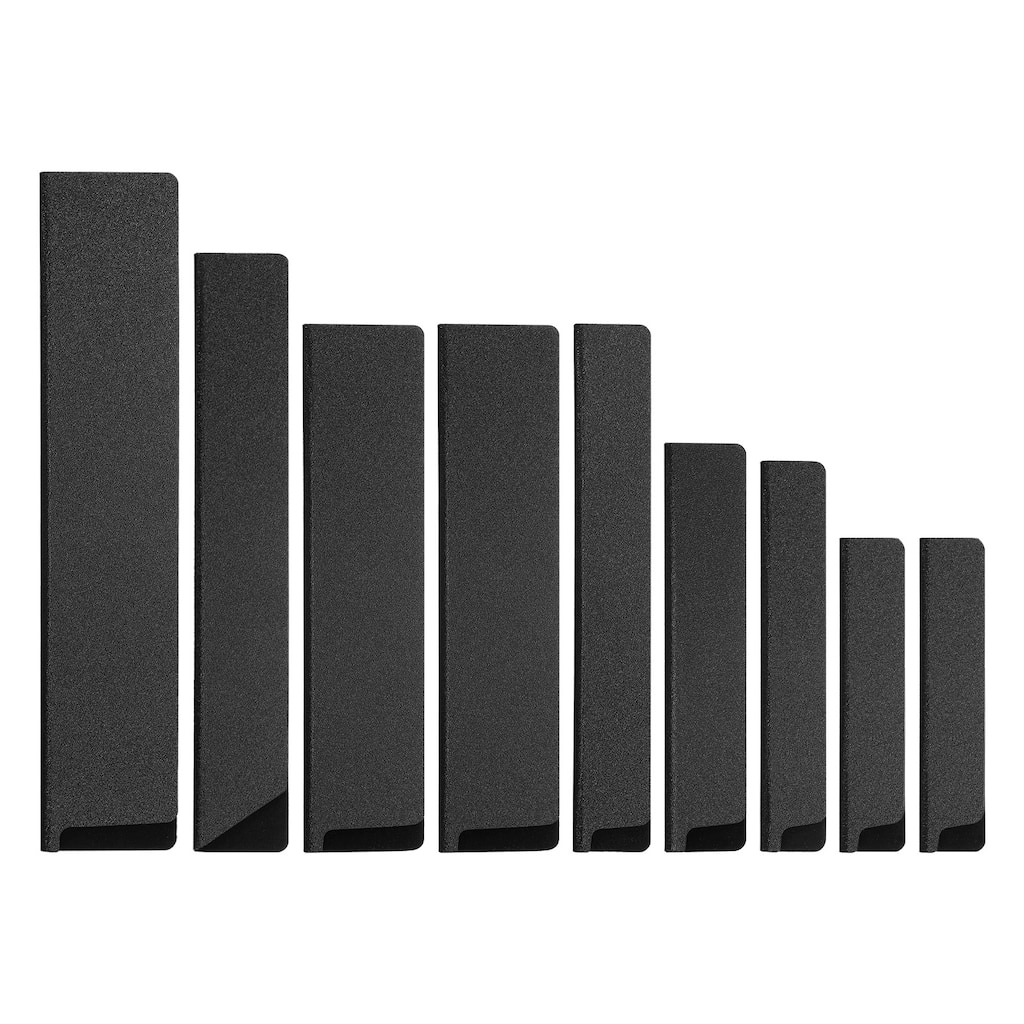 9Pcs Set Knife Edge Guards ABS Knife Cover Sleeves Knife Blade Protector - Black