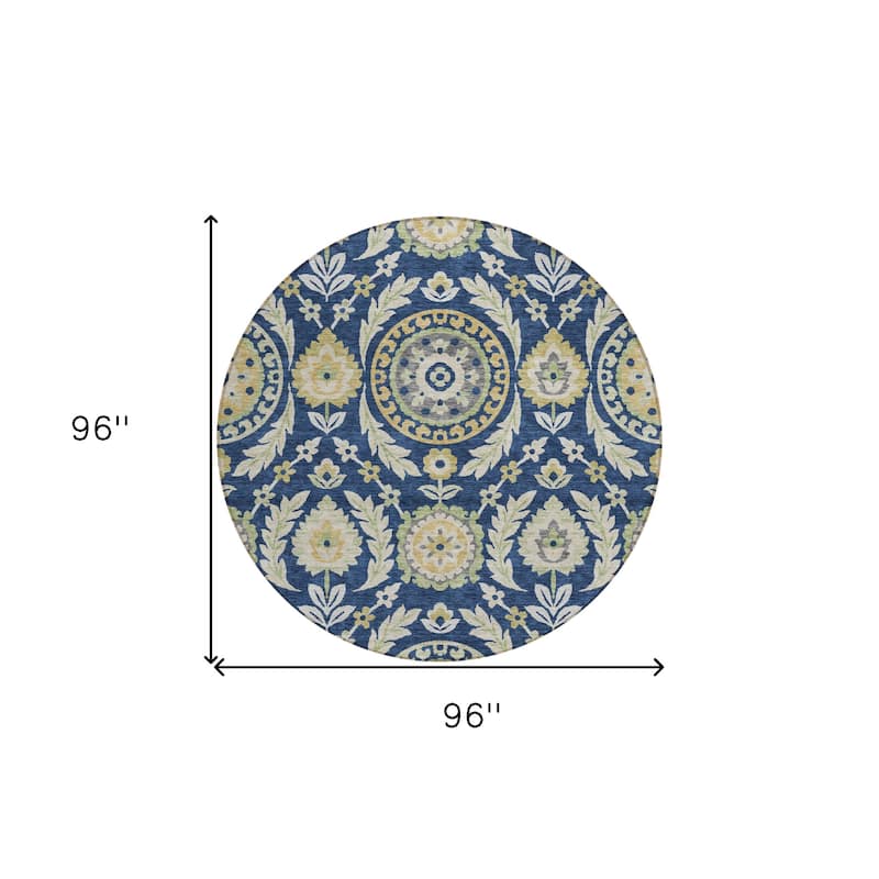 HomeRoots Floral Transitional Rectangle Outdoor Rug