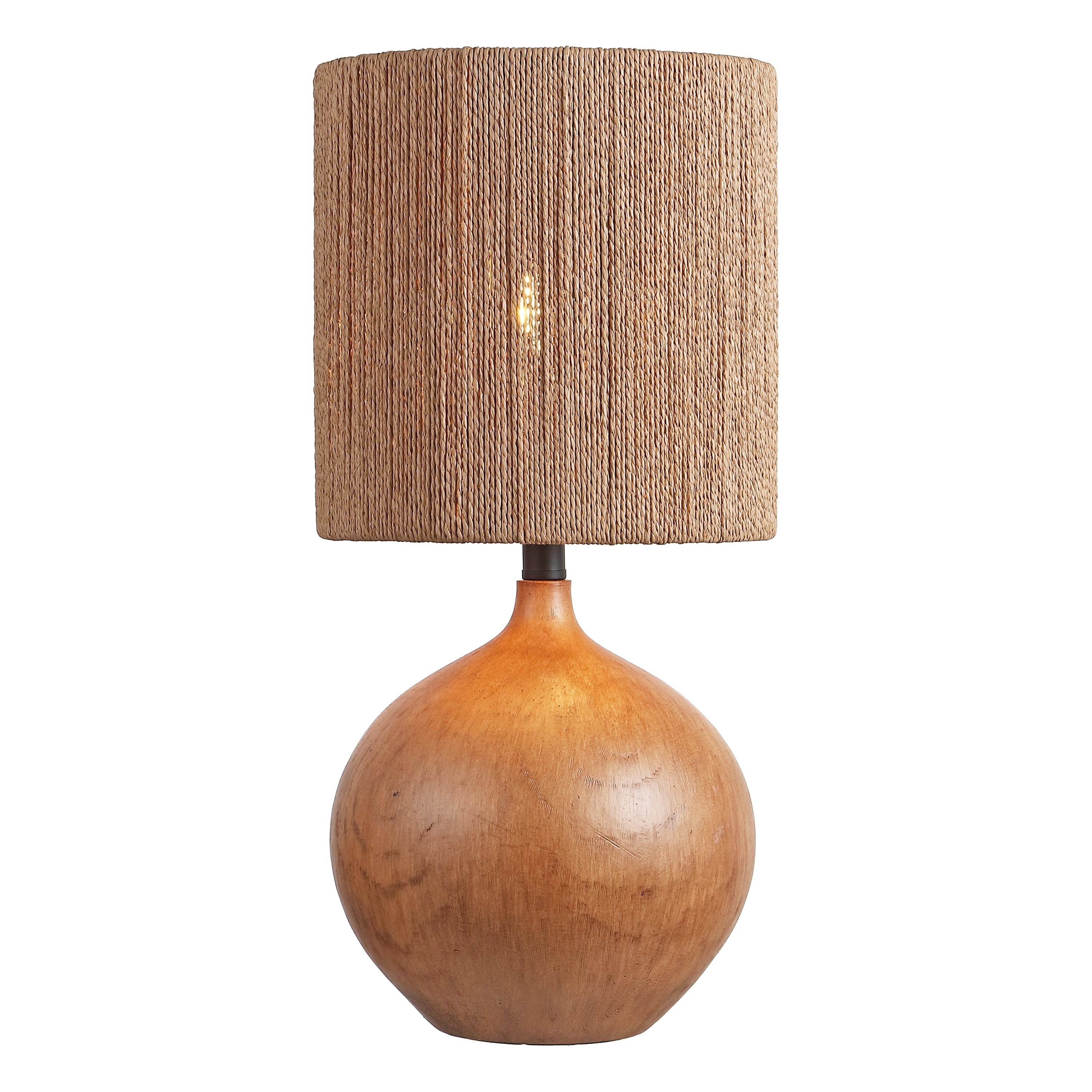 JONATHAN Y Abram 22.75" Resin/Metal Round Table Lamp with Paper Rope Shade