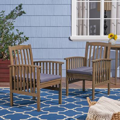 Classic Style Acacia Wood Patio Chair Set , Weather Resistant