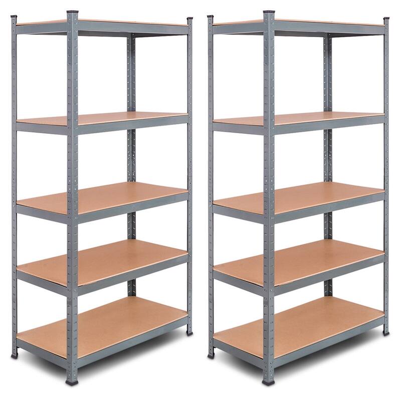 Gymax 72'' Steel 5-tier Garage Shelf Metal Storage Adjustable Unit