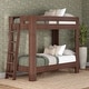 preview thumbnail 17 of 17, Olympic Twin XL over Twin XL Bunk Bed Embossed Brown