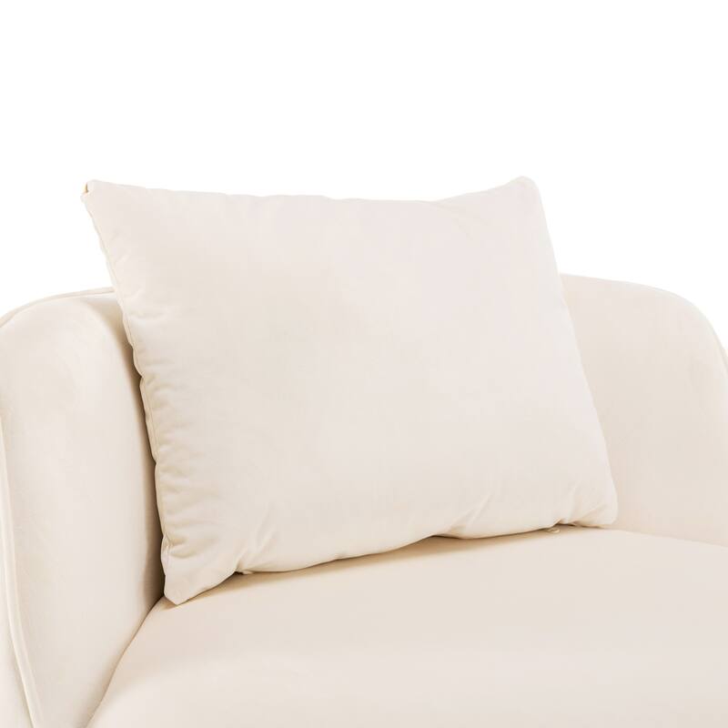 360 Degree Swivel Accent Chair Lounge Chair, Modern Barrel Chair Over-Sized Soft Chair with Seat Cushion