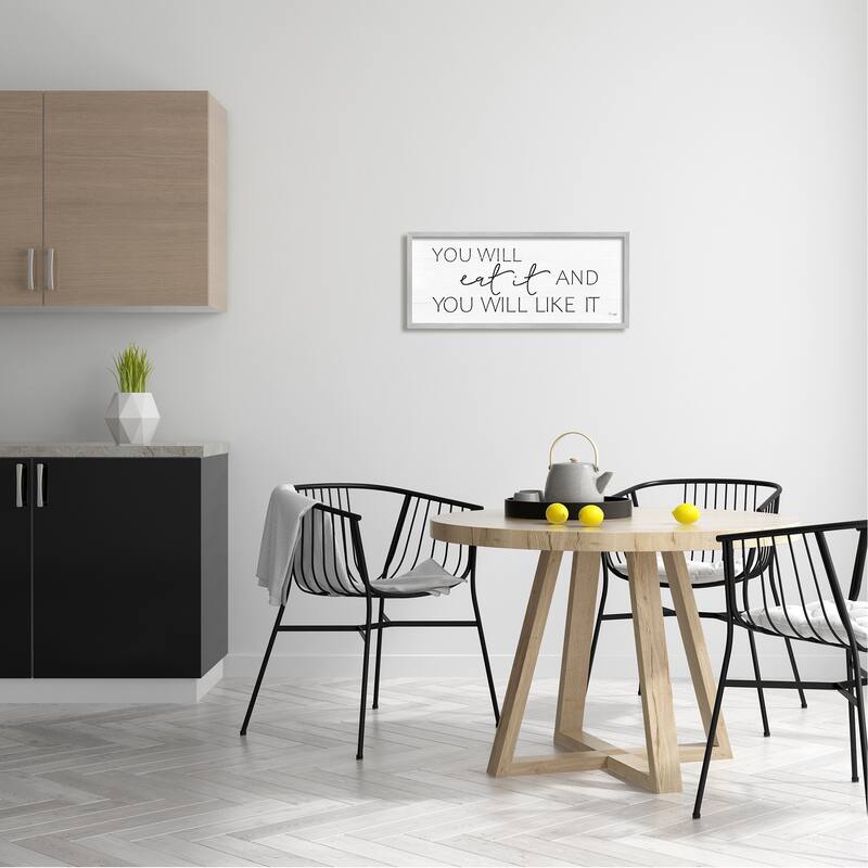 Stupell Eat & Like It Rustic Kitchen Phrase Sign Framed Wall Art, Design by Jaxn Blvd. - Off-White