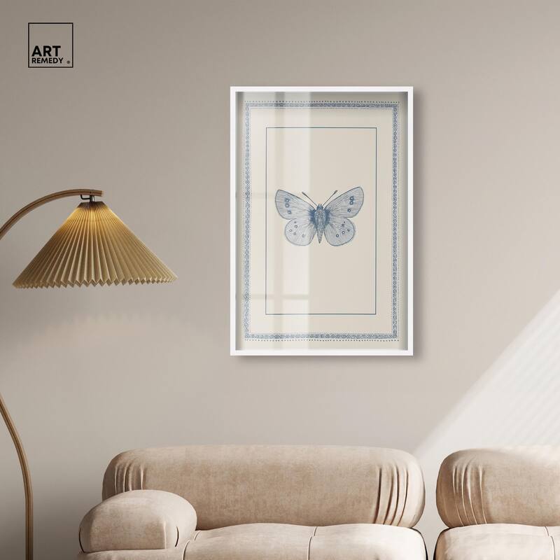 Blue Butterfly I Shadowbox by Art Remedy
