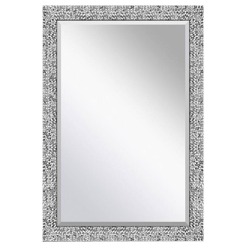 Mirror Trend Sparkling Mosaic Framed Accent Mirror