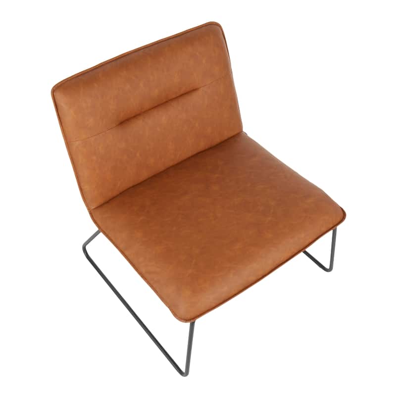 Carbon Loft Kerby Industrial Faux Leather Accent Chair