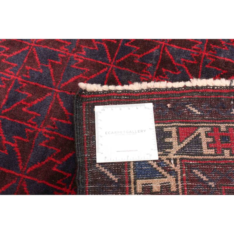 ECARPETGALLERY Hand-knotted Teimani Dark Navy Wool Rug - 3'0 x 4'8
