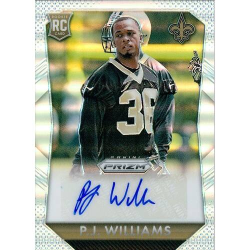 Shop Signed Williams Pj New Orleans Saints Pj Williams 2015 Panini