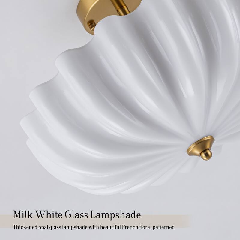 Starsky 3-Light 15.74in.W Opal Glass Flush Mount