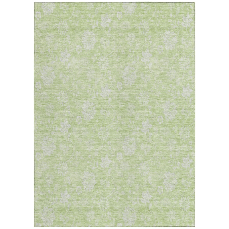 HomeRoots Floral Transitional Rectangle Outdoor Rug